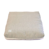 A MSY Zabuton - Meditation Cushion - Hemp & Organic Cotton by Maya Shanti Yoga on a white background.