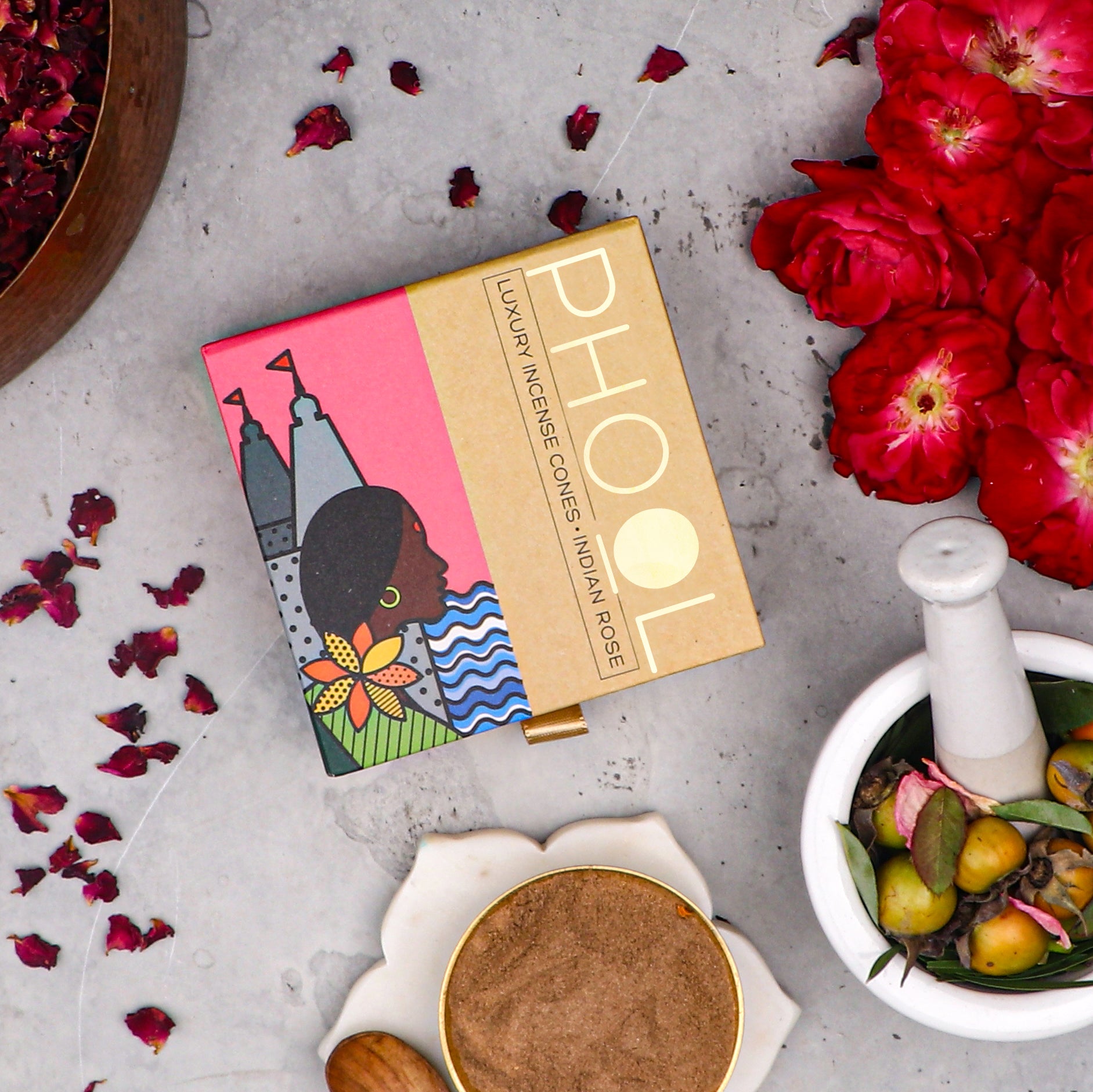 Phool Indian Rose Incense cones by Maya Shanti Yoga 