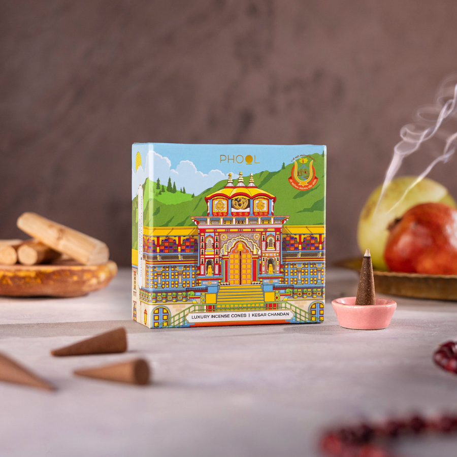 Phool Kesar Chandan  Incense cones by Maya Shanti Yoga 