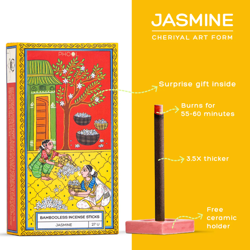 Phool Jasmine Bamboo less Incense Sticks 