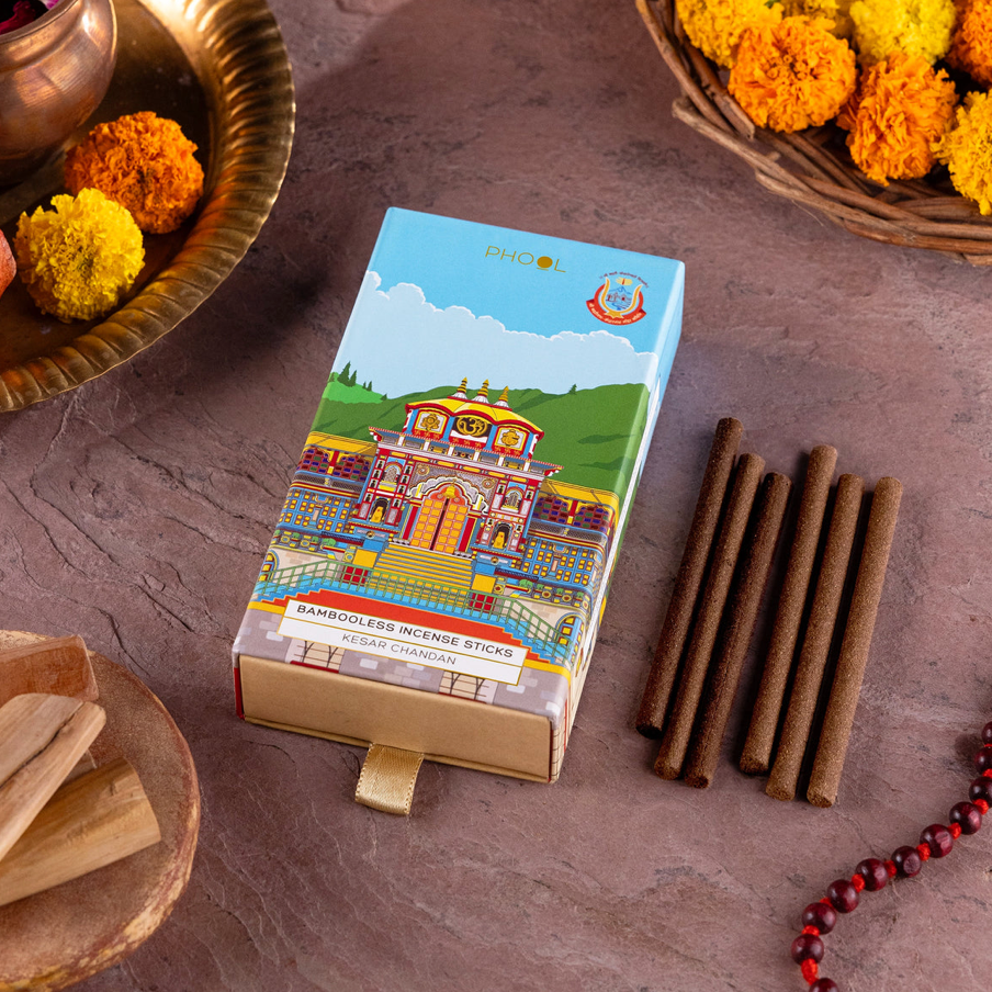 Phool Saffron & Sandalwood Bambooless  Incense sticks by Maya Shanti Yoga 