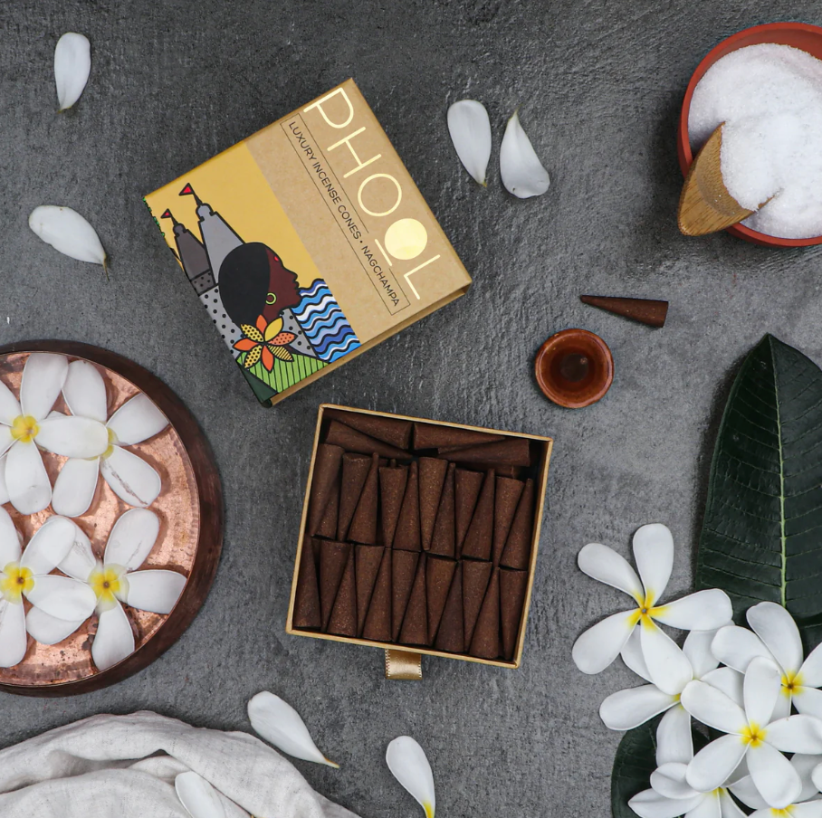 Phool Nagchampa Incense cones by Maya Shanti Yoga 
