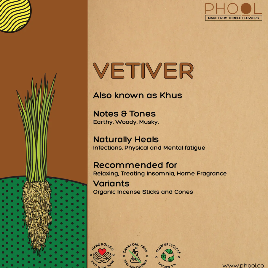 Phool Vetiver Incense Sticks by Maya Shanti Yoga 