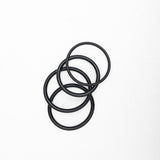 Four Maya Shanti Yoga O-rings For Crystal Bowls on a white background ideal for using as a base for crystal singing bowls.
